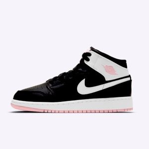 Air Jordan 1 Mid Sneakers Black Arctic Punch White